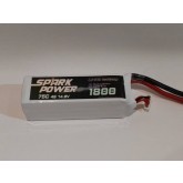SPARK POWER   Batteria Lipo 4S 1800 mAh 14.8V 75C spina tipo XT60 Special for racer drone