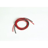 Silicon Wire 2,0 qmm, 1 m, red / black white, 14 AWG